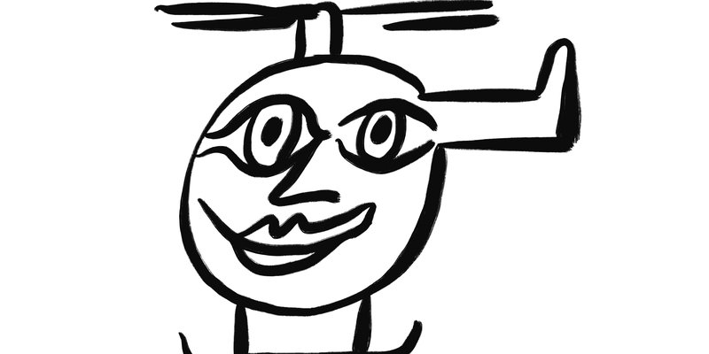 gezeichneter Hubschrauber